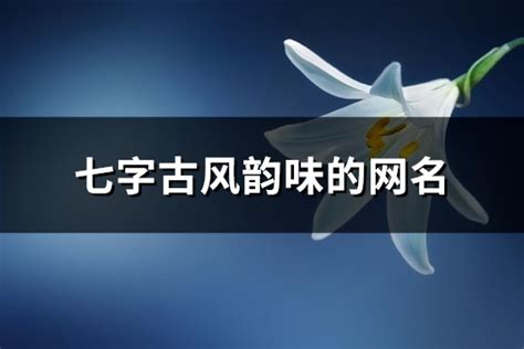 名字有6個字|六个字古风韵味的网名 (共940个)